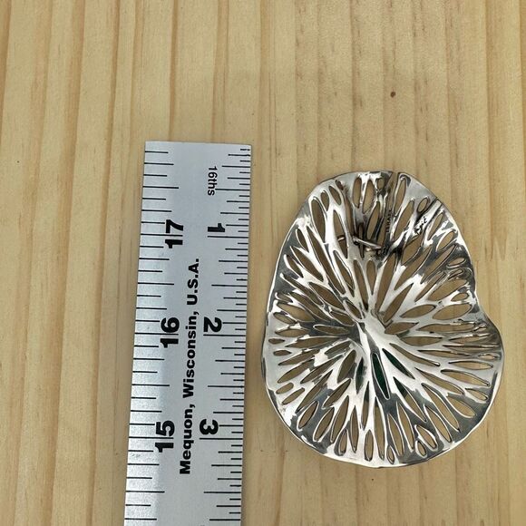 Hagit Gorali Sterling Silver Kalos Lily Pendant with Aqua Glass Drop - Picture 6 of 8